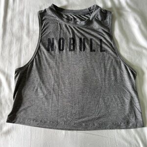 NOBULL Charcoal Gray Women's Muscle Tee Crop Tank
